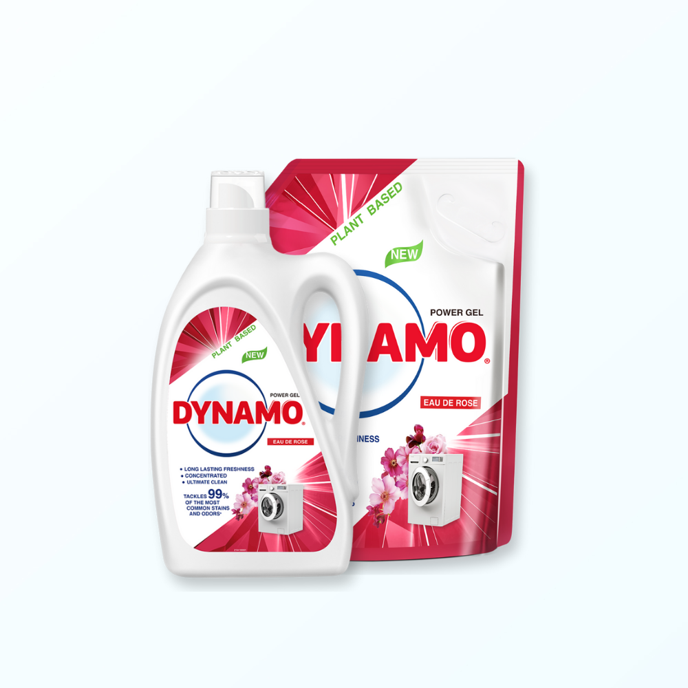 DYNAMO Plant Based Laundry Liquid Detergent 2.5kg/2.7kg + Refill Pack 3kg/3.3kg