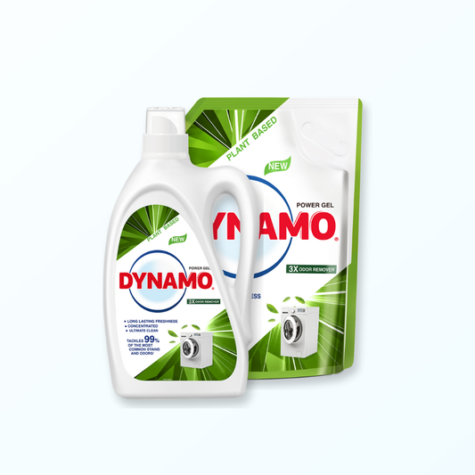 DYNAMO Plant Based Laundry Liquid Detergent 2.5kg/2.7kg + Refill Pack 3kg/3.3kg