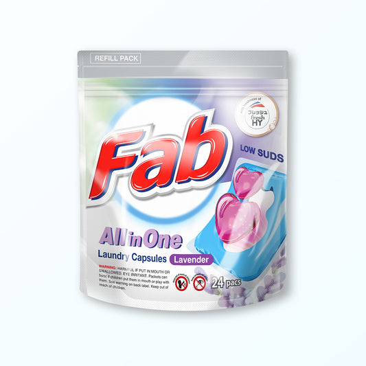 Fab All-in-One Laundry Capsules Refill Pack 24pods