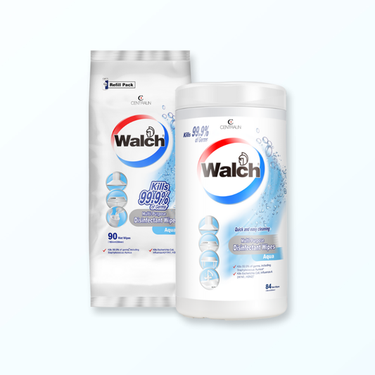 Walch Multi-Purpose Disinfectant Wet Wipes 84pcs + Refill Pack 90pcs
