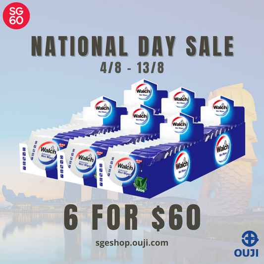 [NATIONAL DAY SPECIAL] 6 FOR $60 - Walch Wet Tissue 10pcs x 12 packs