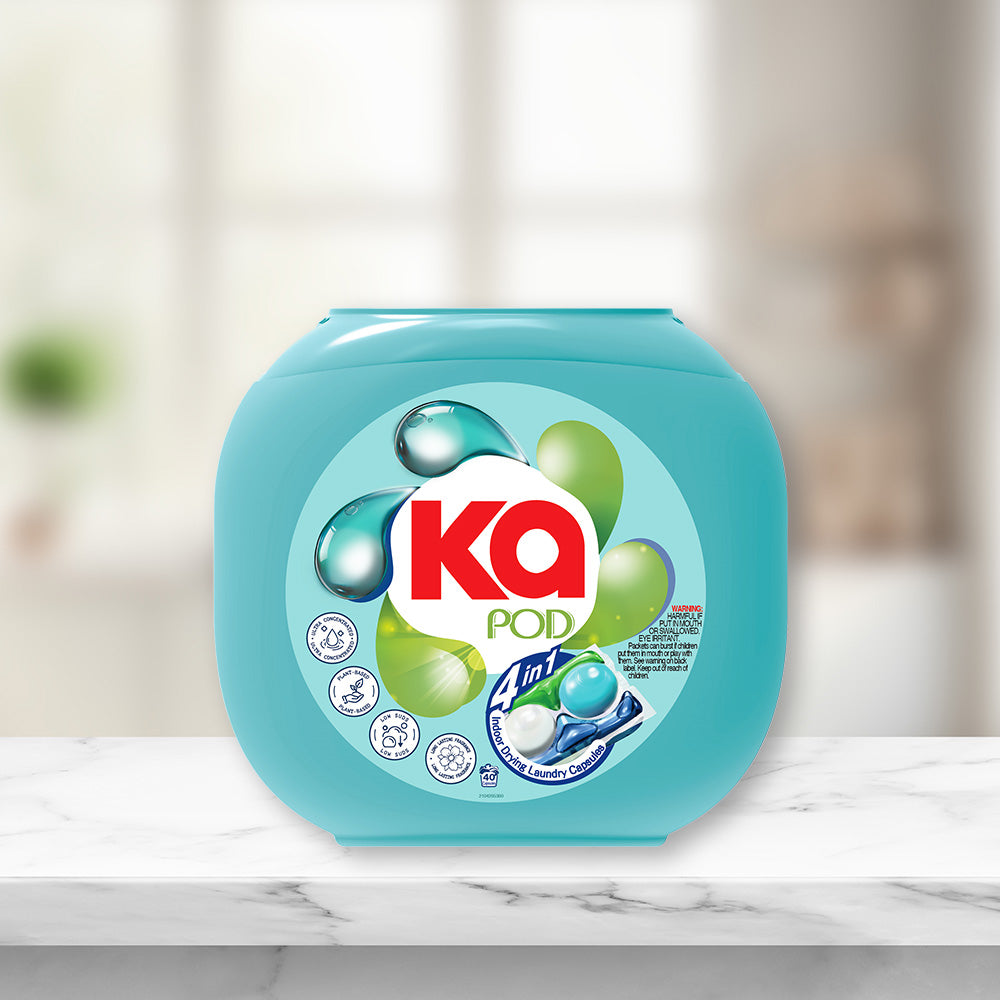Ka 4in1 Laundry Capsules 40Pods - Indoor Drying
