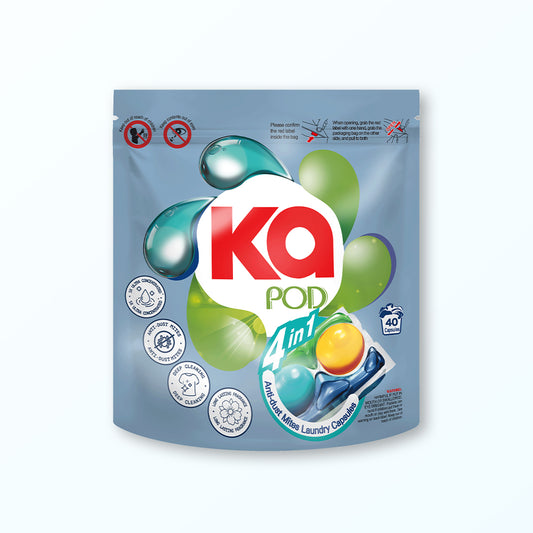 Ka 4in1 Laundry Capsules Refill Pack 40 Pods - Anti Dust Mite