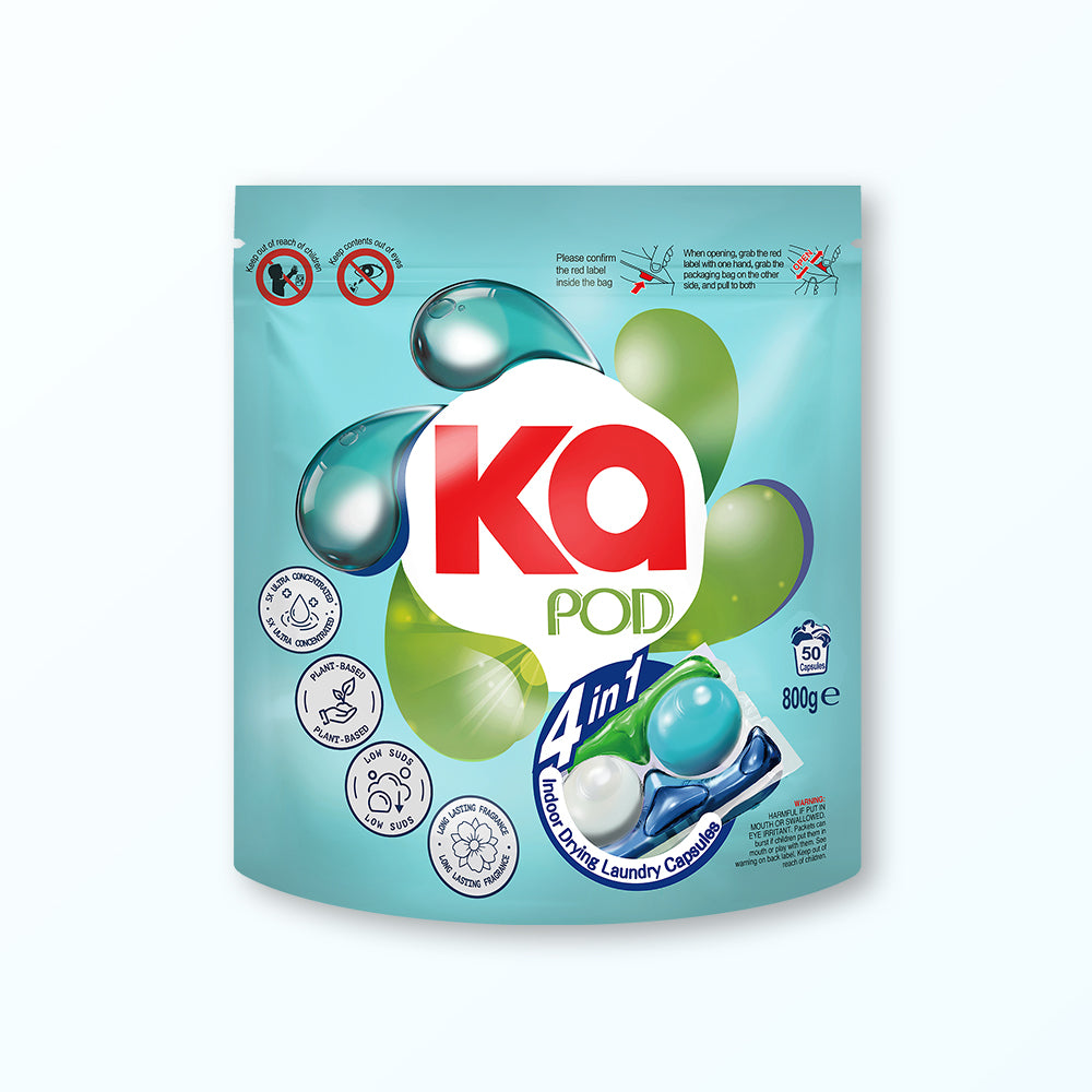 Ka 4in1 Laundry Capsules Refill Pack 50 Pods - Indoor Drying