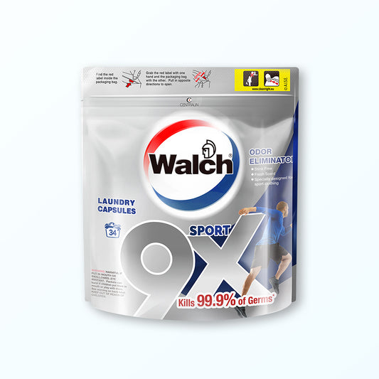 Walch 9X Sports Laundry Capsule Refill Pack 34 Pods