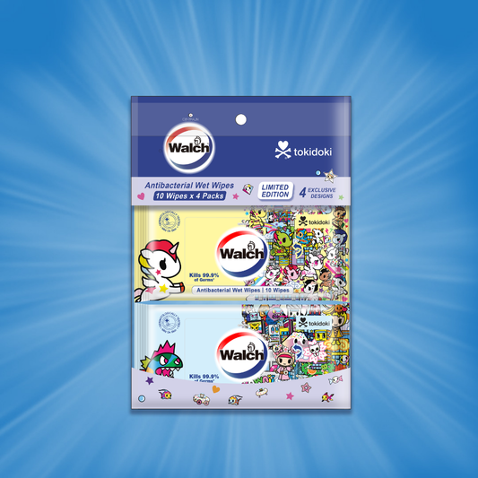 [PWP] Walch® x tokidoki™ Antibacterial Wet Wipes 10Pcs*4 Value Pack