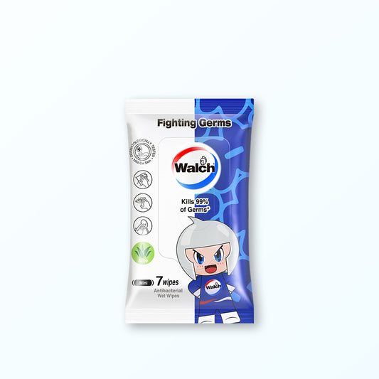 Walch Wei Shuai Anti-bacterial Mini Wet Tissue 7pcs - Aloe