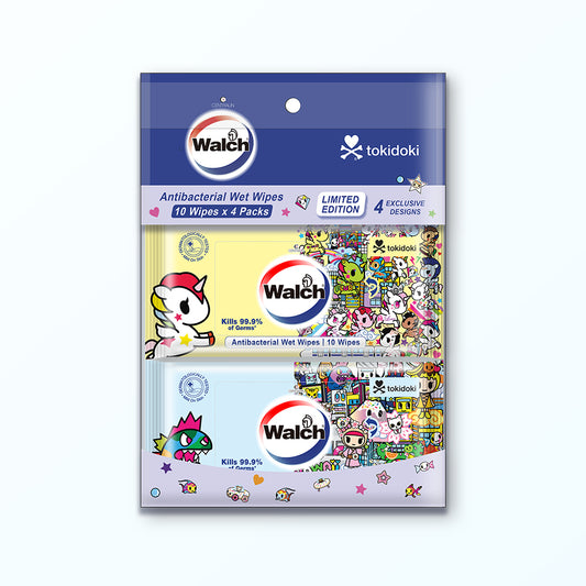 [NEW LAUNCH] Walch® x tokidoki™ Antibacterial Wet Wipes 10 Wipes Value Pack