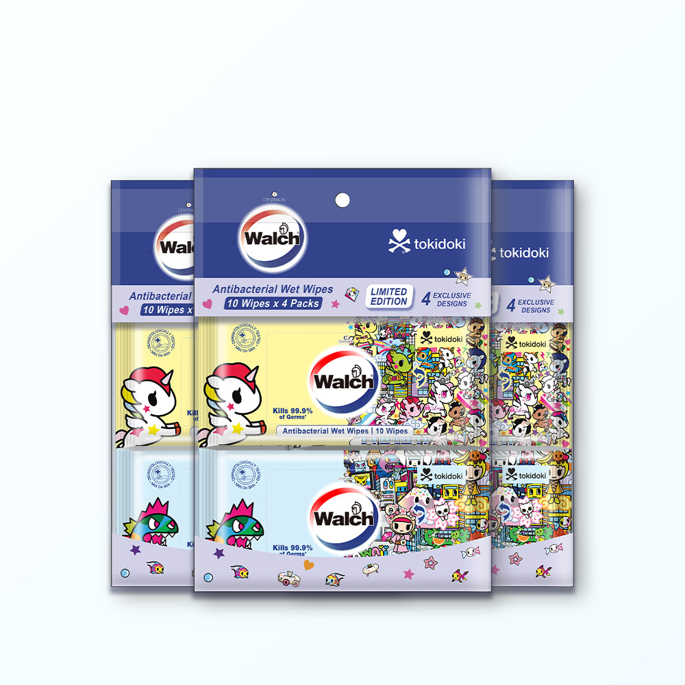 [NEW LAUNCH] Walch® x tokidoki™ Antibacterial Wet Wipes 10 Wipes Value Pack