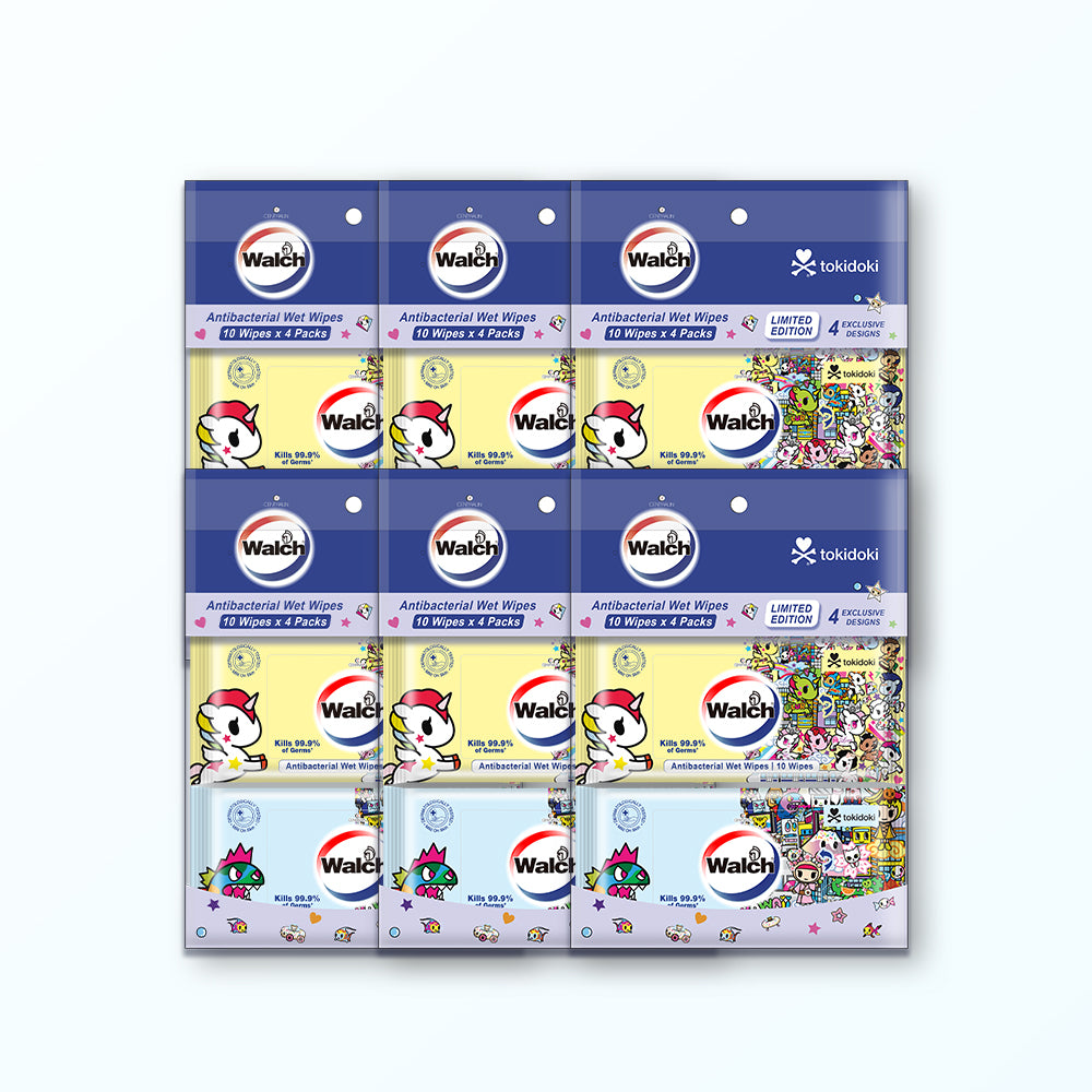 [NEW LAUNCH] Walch® x tokidoki™ Antibacterial Wet Wipes 10 Wipes Value Pack