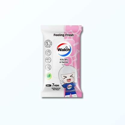 Walch® Wei Shuai Anti-bacterial Mini Wet Tissue 7pcs x 6 Packs – Aloe