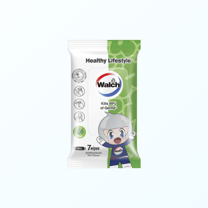 Walch® Wei Shuai Anti-bacterial Mini Wet Tissue 7pcs x 6 Packs – Aloe